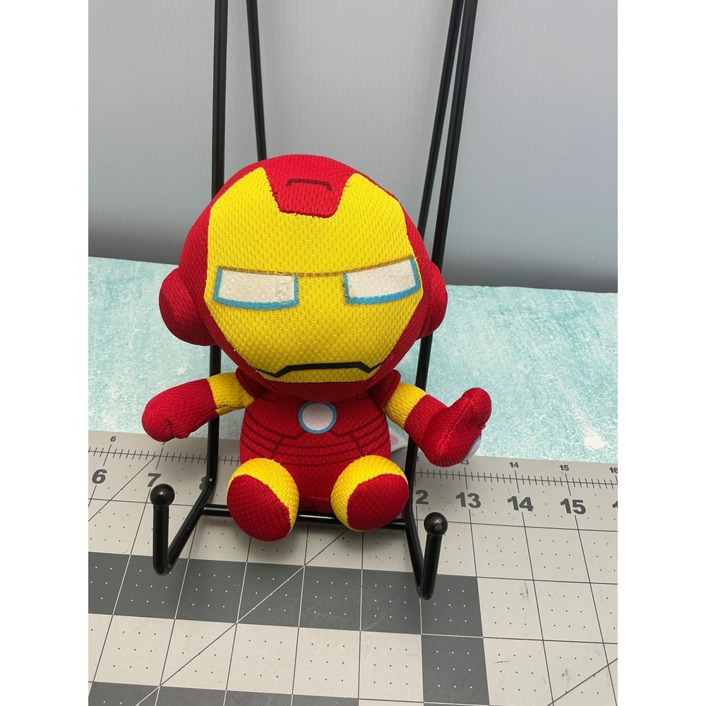 Ty Beanie Babies Marvel Iron Man Plush 6 Inch Red Gold Avenger Superhero Toy